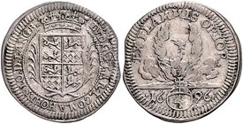 Hohenlohe - Waldenburg - Schillingsfürst Ludwig Gustav 1656-1697 Batzen 1696 Langenburg Albrecht 268. 
kl.Zainende ss/f.vz