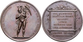 Köln - Stadt Bronzemedaille 1838 (v. C. Kramer) auf den Kölner Karneval Weiler 2272. 
Rf., 51,0mm 58,9g, entfernter Henkel f.vz