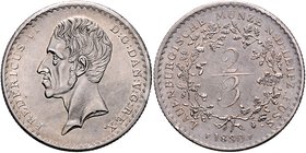 Lauenburg Friedrich VI. von Dänemark 1808-1839 2/3 Taler 1830 AKS 1. Jg. 14. 
winz.Rf. vz