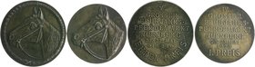 Nürnberg - Stadt Lot von 2 Silbermedaillen: (v. Lauer) 1923 I. Preis des IV. und 1924 Ehrenpreis des V. Großen Frühjahrs-Pferdemarktes 
45,5mm 40,5g ...