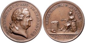 Pfalz - Heidelberg Bronzemedaille 1786 (v. Schaeffer) a.d. 400-Jahrfeier der Universität 
28,8mm 9,6g vz+