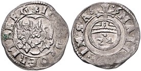 Rietberg, Grafschaft Johann III. von Ostfriesland 1601-1625 Groschen 1616 Schild mit Adler und Harpyie, die Schildeinfassung nur oben und unten angede...
