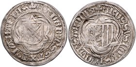 Sachsen - Kurfürstentum, ab 1806 Königreich Ernst und Albrecht 1482-1485 1/2 Schwertgroschen 1482 Zwickau / Schneeberg Mehner 25.1. Krug 1611- 1613. a...