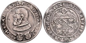 Sachsen - Kurfürstentum, ab 1806 Königreich Johann Friedrich n. s. Gefangenschaft 1552-1554 Doppelschreckenberger o.J. Saalfeld mit dem Stempelfehler ...