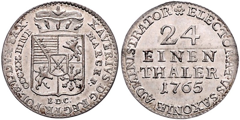 Sachsen - Kurfürstentum, ab 1806 Königreich Xaver als Vormund 1763-1768 1/24 Tal...