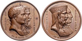 Sachsen - Kurfürstentum, ab 1806 Königreich Friedrich August I. 1806-1827 Bronzemedaille 1806 (v. Andrieu) a.d. Erhebung Sachsens zum Königreich Mers....