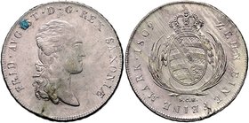 Sachsen - Kurfürstentum, ab 1806 Königreich Friedrich August I. 1806-1827 Konventionstaler 1809 SGH Mzz. fehlerhaft. SCH statt SGH (keine Erwähnung di...