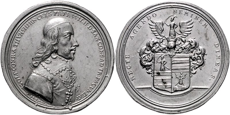 Sachsen - Altenburg Friedrich Wilhelm II. 1639-1669 Zinnmedaille o.J. (v. Vestne...
