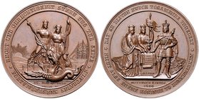 Schleswig-Holstein Provisorische Regierung 1848-1850 Bronzemedaille 1848 (v. Lorenz) a.d. Beginn der Erhebung gegen Dänemark, genannt Schleswig-Holste...