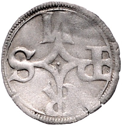 Würzburg - Bistum Lorenz von Bibra 1495-1519 Einseitiger Heller o.J. Brunomonogr...