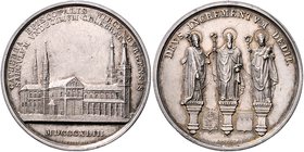 Würzburg - Bistum Georg Anton von Stahl 1840-1870 Silbermedaille 1843 (v. Neuss) a.d. 1100-jährige Bestehen des Hochstifts Wurzbach 9890. Forster 544....