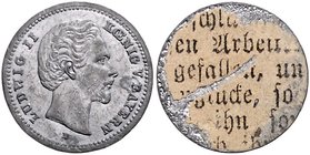 Bayern Ludwig II. 1864-1886 5 Mark Vorderseite wie J. 195, Rückseite glatt mit Papierresten. Es handelt sich um das Exemplar der Sammlung Beckenbauer,...