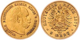 Preussen Wilhelm I. 1861-1888 5 Mark 1877 A 
 ss