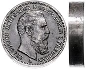 Preussen Friedrich III. 1888-1888 Dickabschlag der Vorderseite von 20 Mark 1888 A auf Eisenschrötling Schaaf -. 
 f.st
