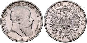 Baden Friedrich I. 1856-1907 2 Mark 1903 G J. 32. 
 vz-st