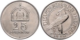 Kaiserreich Kleinmünzen 25 Pfennig 1908 D (v. M. Dasio) versilberte Probe Schaaf 18G35. Beckenb. 3173. 
23,0mm 4,98g vz