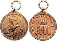 Kiautschou Bronzemedaille 1901 China-Denkmünze für Kämpfer OEK 3150. 
m. Orig.Öse u. Ring 32,4mm 15,0g vz