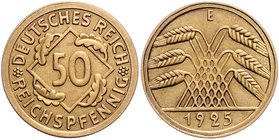 Weimarer Republik 50 Reichspfennig 1925 E J. 318. 
 ss-vz