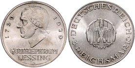 Weimarer Republik 3 Reichsmark 1929 A Zum 200. Geburtstag von Gotthold Ephraim Lessing J. 335. 
 vz