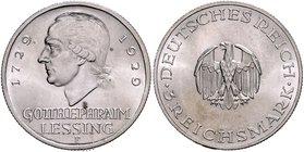 Weimarer Republik 3 Reichsmark 1929 F Zum 200. Geburtstag von Gotthold Ephraim Lessing J. 335. 
winz.Fleck vz-st