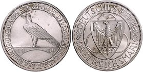Weimarer Republik 3 Reichsmark 1930 F Zur Rheinlandräumung J. 345. 
min.Belag vz+