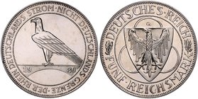 Weimarer Republik 5 Reichsmark 1930 G Zur Rheinlandräumung J. 346. 
l.ber. EA