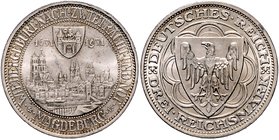 Weimarer Republik 3 Reichsmark 1931 A Zum 300. Jahrestag des Brandes von Magdeburg J. 347. 
 vz-st