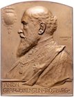 RDR - Österreich Franz Joseph I. 1848-1916 Bronze-Plakette 1901 (v. H. Kautsch) a.d. Verleihung des Ordens des Goldenen Vlies an Anton Graf Wolkenstei...