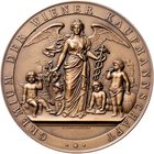 RDR - Österreich Franz Joseph I. 1848-1916 Bronzemedaille 1906 (v. J. Schwerdtner) der Wiener Kaufmannschaft für vieljährige treue Dienstleistung, mit...
