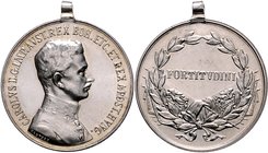 RDR - Österreich Karl I. 1916-1918 Silbermedaille o.J. (v. Kautsch) Tapferkeitsmedaille 'FORTITUDINI' Wurzbach 4305 (Ae). 
m. Orig.Öse 31,0mm 17,8g v...