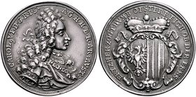 RDR - Länder - Erzherzogtum Österreich o. d. Enns Karl VI. 1711-1740 Silbermedaille o.J. /Raitpfennig (nach 1711) (v. Johann Georg Seidlitz) Laut VIN ...