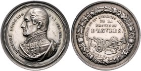 Belgien Leopold I. 1831-1865 Silber-Prämie 1832 (v. Hart) des landwirtschaftlichen Komitees der Provinz Anvers 
41,0mm 23,6g f.vz