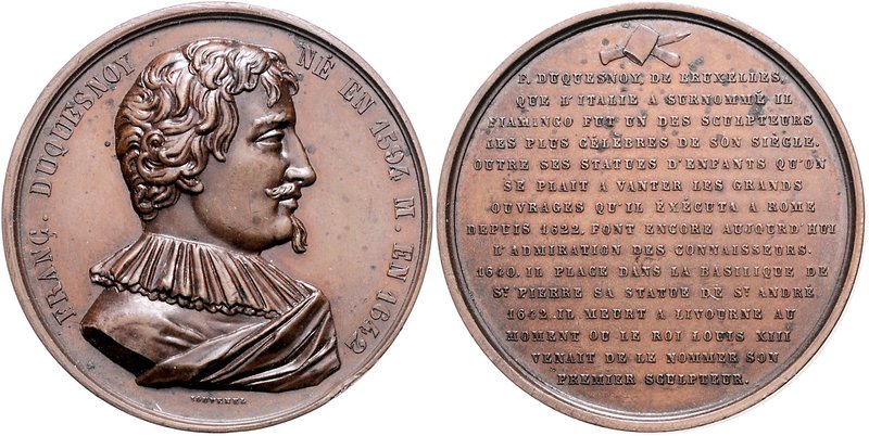 Belgien Leopold I. 1831-1865 Bronzemedaille o.J. (v. Jouvenel) a.d. flämischen M...
