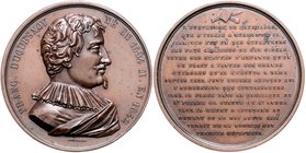 Belgien Leopold I. 1831-1865 Bronzemedaille o.J. (v. Jouvenel) a.d. flämischen Maler u. Bildhauer F. Duquesnoy 1594-1642 
46,9mm 45,7g vz