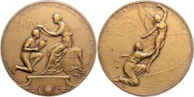 Brasilien Republik Bronzemedaille 1923 a.d. Internationale Ausstellung in Rio de Janeiro und die 100-jährige Unabhängigkeit, i. Rd: J. FONSON 
75,2mm...