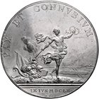 Frankreich Louis XIV. 1643-1715 Einseitige Zinnprobe 1660 der Rückseite der Medaille auf die Hochzeit des Königs 
Rs: Papierreste 55,4mm 23,0g ss-vz...
