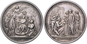 Frankreich Louis XVI. 1774-1793 Silbermedaille 1775 (v. Duvivier) a.d. Befreiung der Gefangenen auf Wunsch der Kaufleute während der Feier zur Wiedere...
