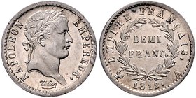Frankreich Napoléon I. 1804-1815 1/2 Franc 1812 A Gad. 399. 
 vz-st