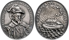 Großbritannien James I. 1603-1625 Hochovale Silbermedaille o.J. (1604) a.d. Annahme des Titels König von Großbritannien. 50x42 mm 34,3 g, äußerst selt...
