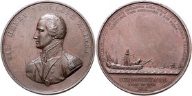 Großbritannien George III. 1760-1820 Bronzemedaille 1796 (v. Hancock) a.d. Seesieg des britischen Schiffes 'Glatton' über 6 französische Schiffe durch...