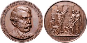 Großbritannien Victoria 1837-1901 Bronzemedaille 1873 (v. Allan Wyon) a.d. Tod von David Livingstone 1813-1873. Er war ein schottischer Missionar und ...