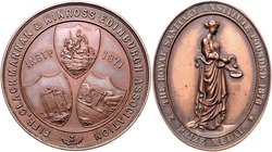Großbritannien George V. 1910-1936 Lot von 2 Stücken: Bronzemedaille (graviert 1917) Prämie der Fife. Clackmannan & Kinross Edinburgh Association und ...