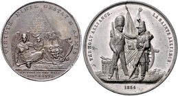 Großbritannien - Lots Lot von 3 Stücken: Bronzierte Medaille 1798 (v. Wyon) a.d. Seeschlacht am Nil und den Sieg von Lord Nelson (ss, 38,2mm 23,9g), B...