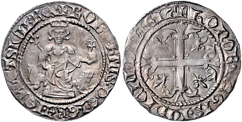 Italien - Neapel Robert von Anjou 1309-1343 Gigliato o.J. mit Umschriften: ROBER...