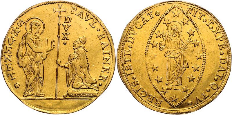 Italien - Venedig Paolo Renier 1779-1789 10 Zecchino o.J. Felder leicht geglätte...