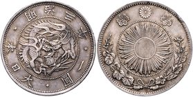 Japan Mutsuhito 1867-1912 1 Yen 1870 Typ 1 KM 5.1. 
winz.Rf. vz