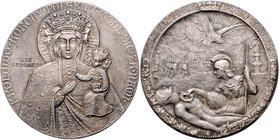 Polen Unter Fremdherrschaft 1795-1918 Versilberte Medaille 1916 (v. Lewandowski) a.d. Weltkrieg 1914-1916 
49,7mm 42,7g vz+