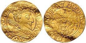 Polen - Danzig Sigismund III. 1587-1632 Dukat 1595 Friedb. 10. Kopicki 7517. 
gewellt ss+