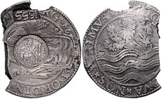 Russland Aleksej Michailovic 1645-1676 Jefimok 1655 auf Löwentaler 1598 Zeeland. Ritter im Harnisch hinter Schild stehend (darin Gegenstempel: Jefimok...