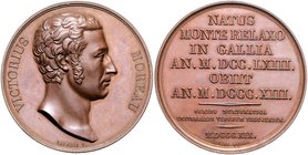 Russland Alexander I. 1801-1825 Bronze-Suitenmedaille 1819 (v. Caunois/Durand) auf Victor Moreau 1763-1813. Einer der besten frz. Generäle, von Napolé...